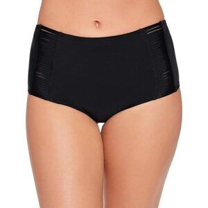 Salt + Cove Women's High- Waisted Black Bikini Bottom